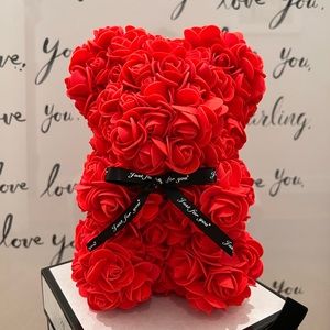 Brand new roses teddy bear - red